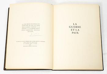 Pablo Picasso, bok, La Guerre et la Paix, signerad upplaga 25/50.