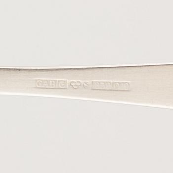 Jacob Ängman, a 90-piece Swedish silver cutlery, model 'Rosenholm', mark of GAB, including Eskilstuna 1990.