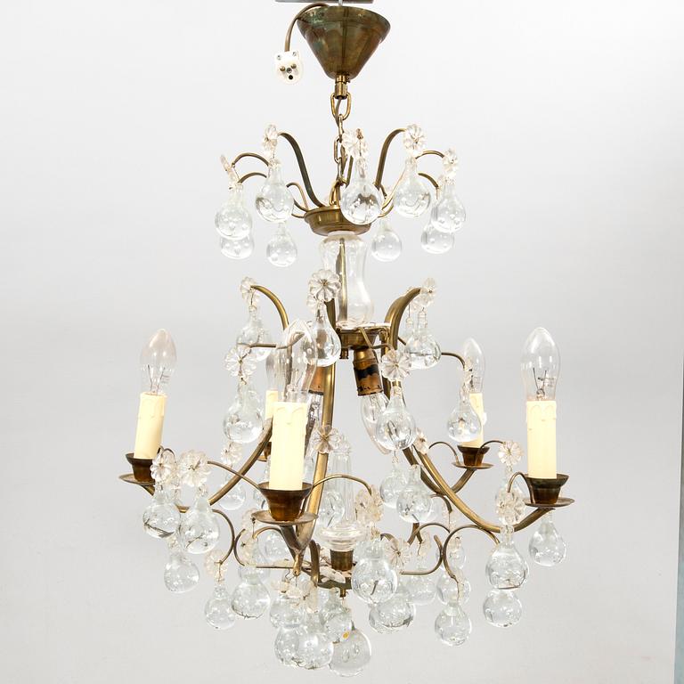 Chandelier in Rococo style, 1940s.