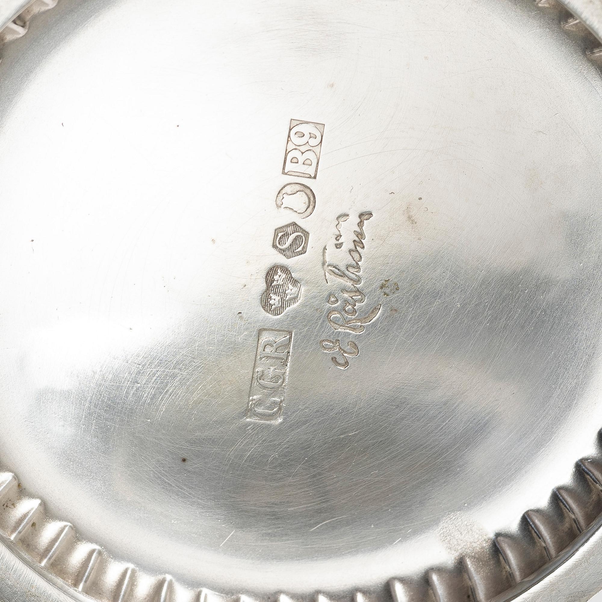 Bägare, 3 st, silver, Stockholm 1920-50-tal.