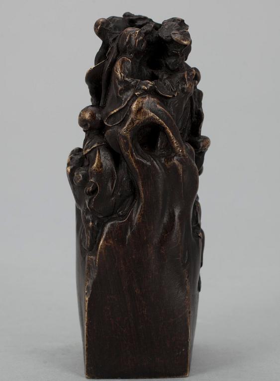 SKULPTUR, brons, sign. Fabr.C.F. Woerffel.