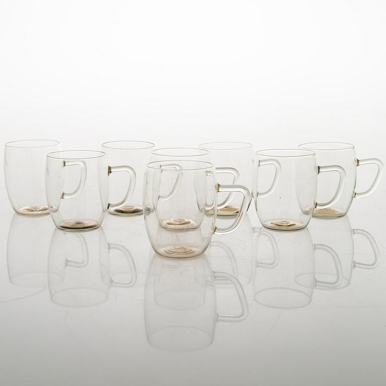 WILHELM WAGENFELD, 16-piece 1930/40's teaset for Jenaglas, Paltex, Schott Mainz.