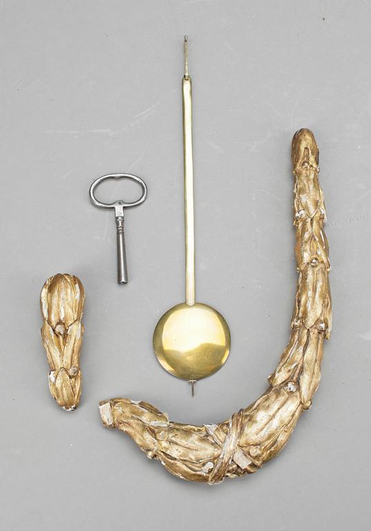 VÄGGPENDYL, gustaviansk, urtavla märkt Hans Wessman, urmakare i Stockholm 1787-1805.