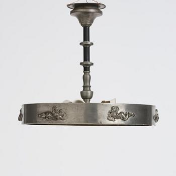 Anna Petrus, a ceiling lamp model G 454 (Båstadkronan), Firma Svenskt Tenn, Stockholm, 1927-28.