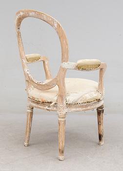 KARMSTOL, gustaviansk, 1700-talets andra hälft.