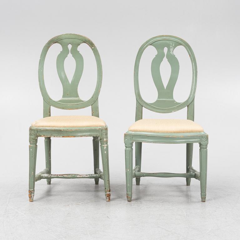 Stolar, 5+1 st, gustavianska,  svenska modellen, 17/1800-tal.