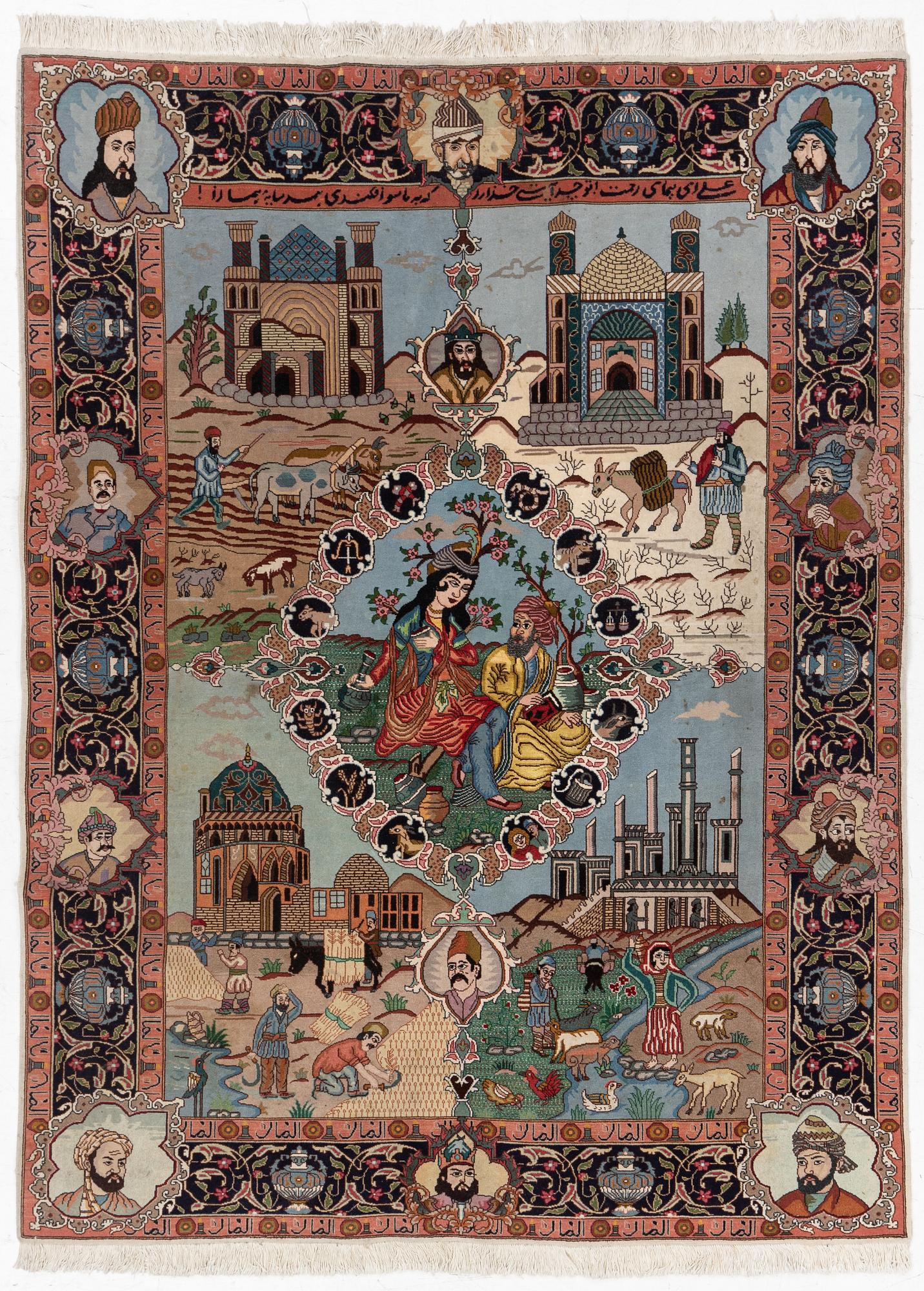 A Tabriz carpet, c. 199 x 151 cm.