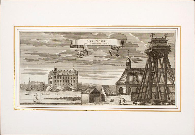 GRAVYRER, 4 st, ur "Svecia Antiqua et Hodierna", 1700-tal.