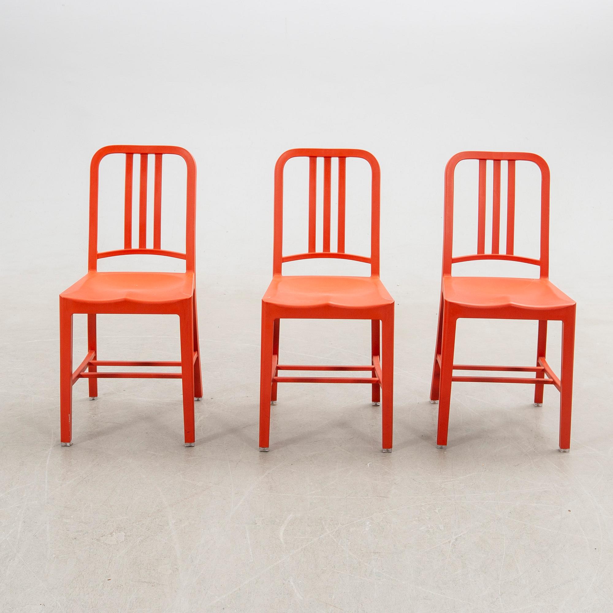 Chairs, 6 pcs, "111 Navy Chair", Emeco & Coca-Cola. USA 21st century.