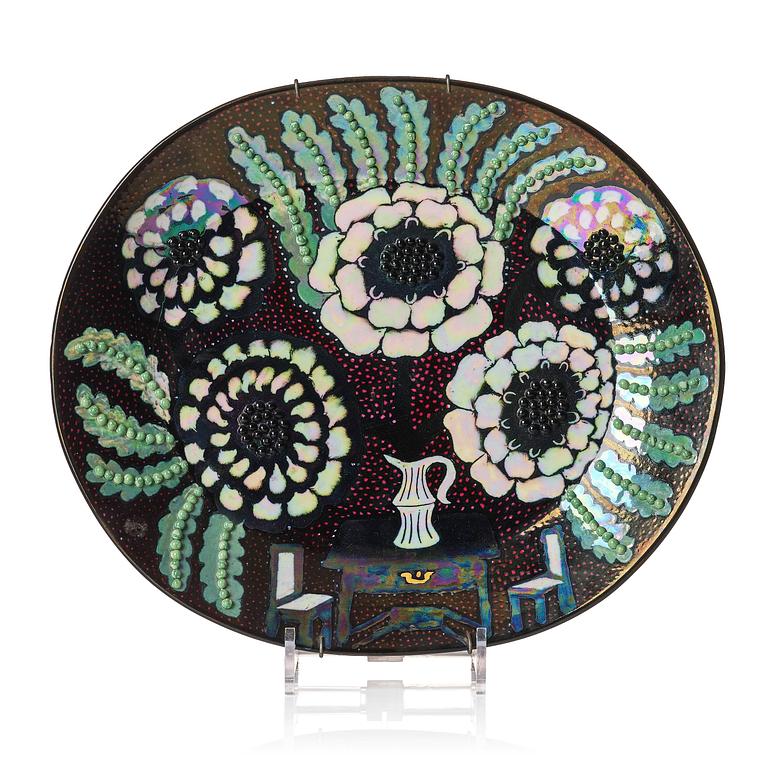 Birger Kaipiainen, a decorative ceramic dish, Arabia, Finland, 1970s.