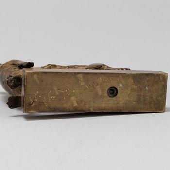 PG THELANDER, Sculpture medal, bronze. Signed, foundry mark. Height 12.5 cm.