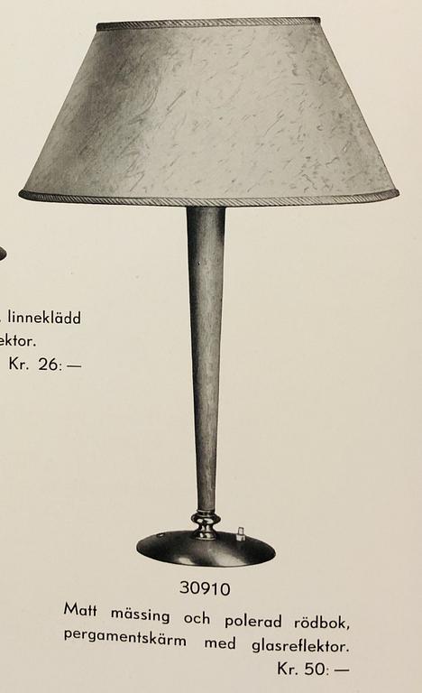 Bertil Brisborg, monumental bordslampa, modell "30910", Nordiska Kompaniet, 1940-tal.