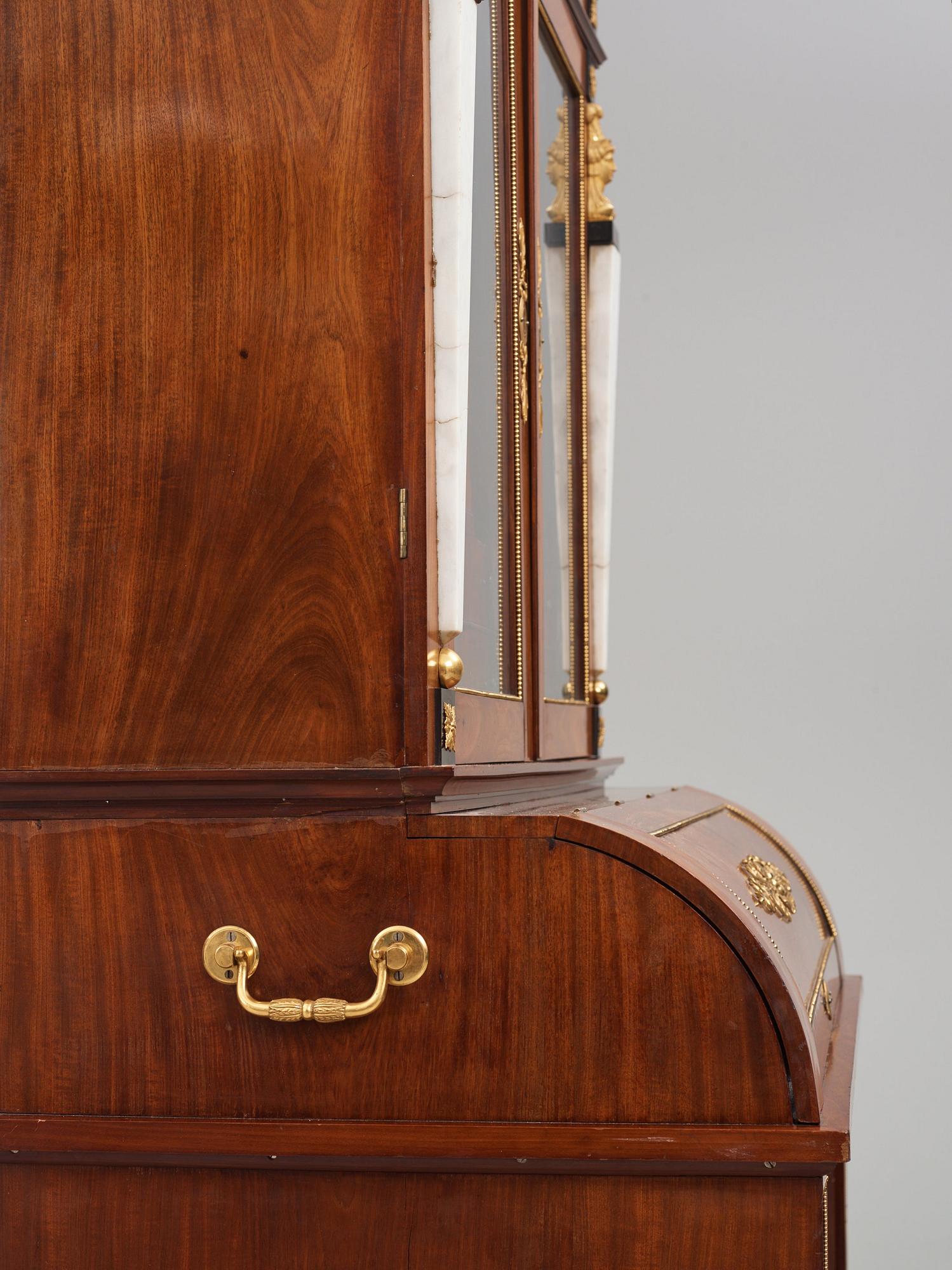 Writing cabinet,  by Johan Söderberg (instrument maker under the carpenter's guild in Stockholm 1803-1820) Empire,