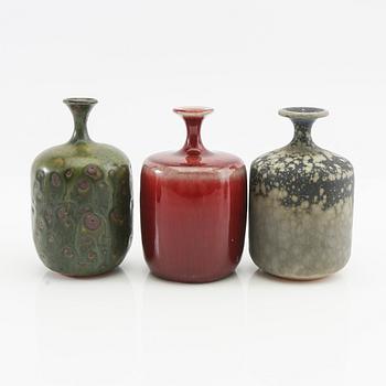 Rolf Palm, vaser och skålar 12 st  signerade glaserat stengods.