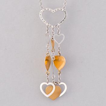HALSSMYCKE, briljantslipade diamanter, 18K vitguld och guld. Zoccai, Italien.