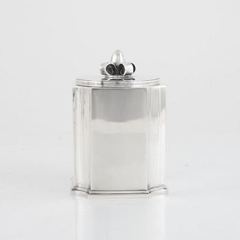 Cigarettburk, silver, Atelier Borgila, Stockholm 1948.