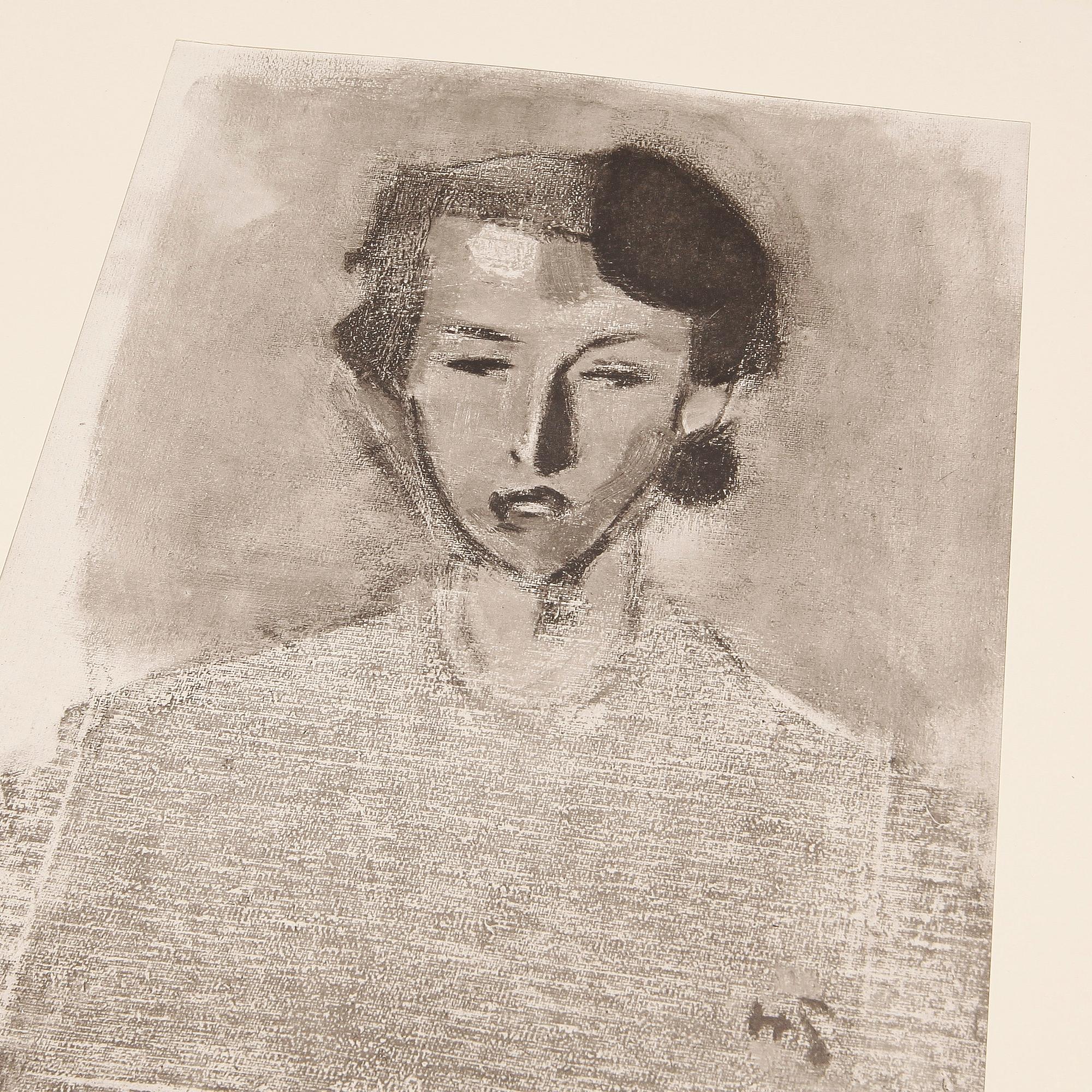 HELENE SCHJERFBECK, mapp med 48 reproduktioner, Gotthard Johansson, numrerad 63/500, Nordisk Rotogravyr Stockholm 1945.