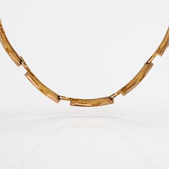 Björn Weckström, A 14K gold necklace "Tundra". Lapponia 1976.