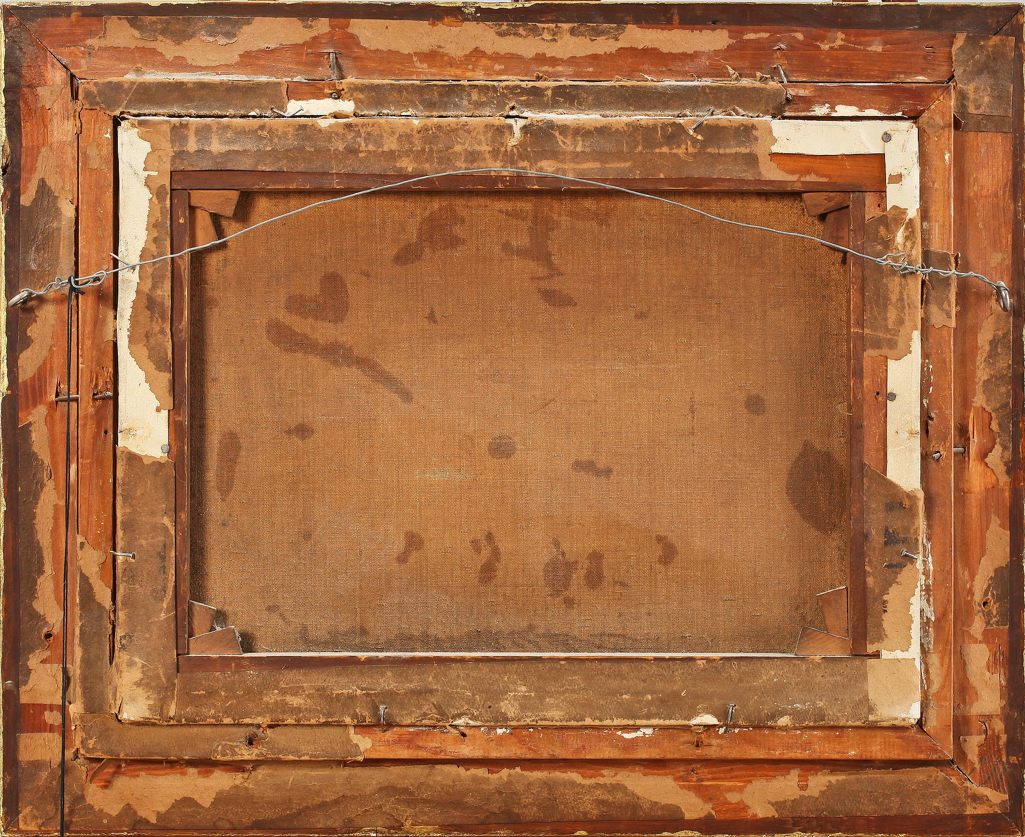 OKÄND KONSTNÄR, olja på duk, sign Boel samt dat 1899.