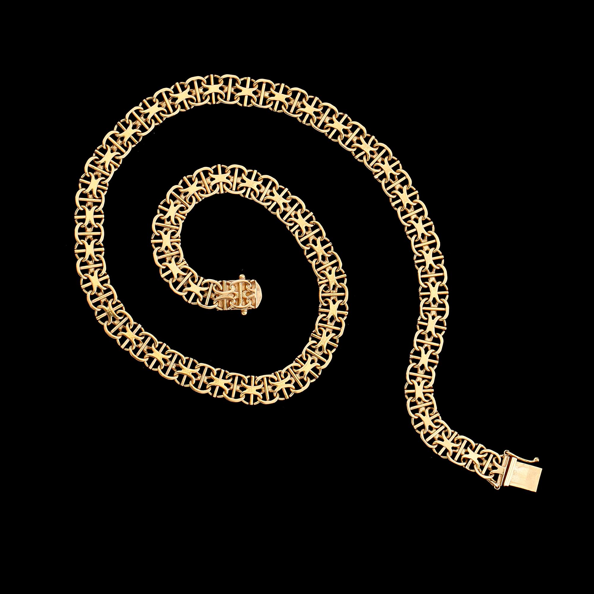 COLLIER, 18K guld, ÄSA Stockholm 1970. Vikt ca 22 g.