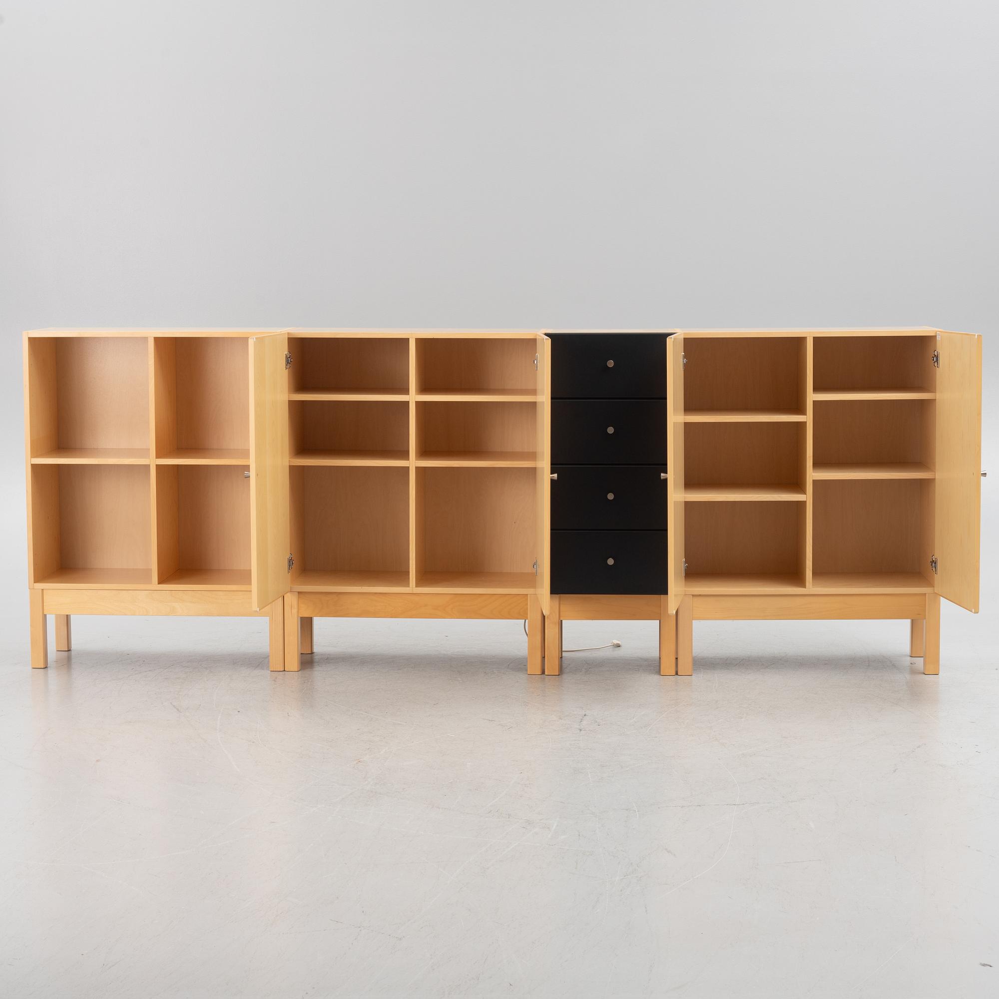 Two cabinets, a chest of drawers and a bookcase, Horreds, 21st Century.