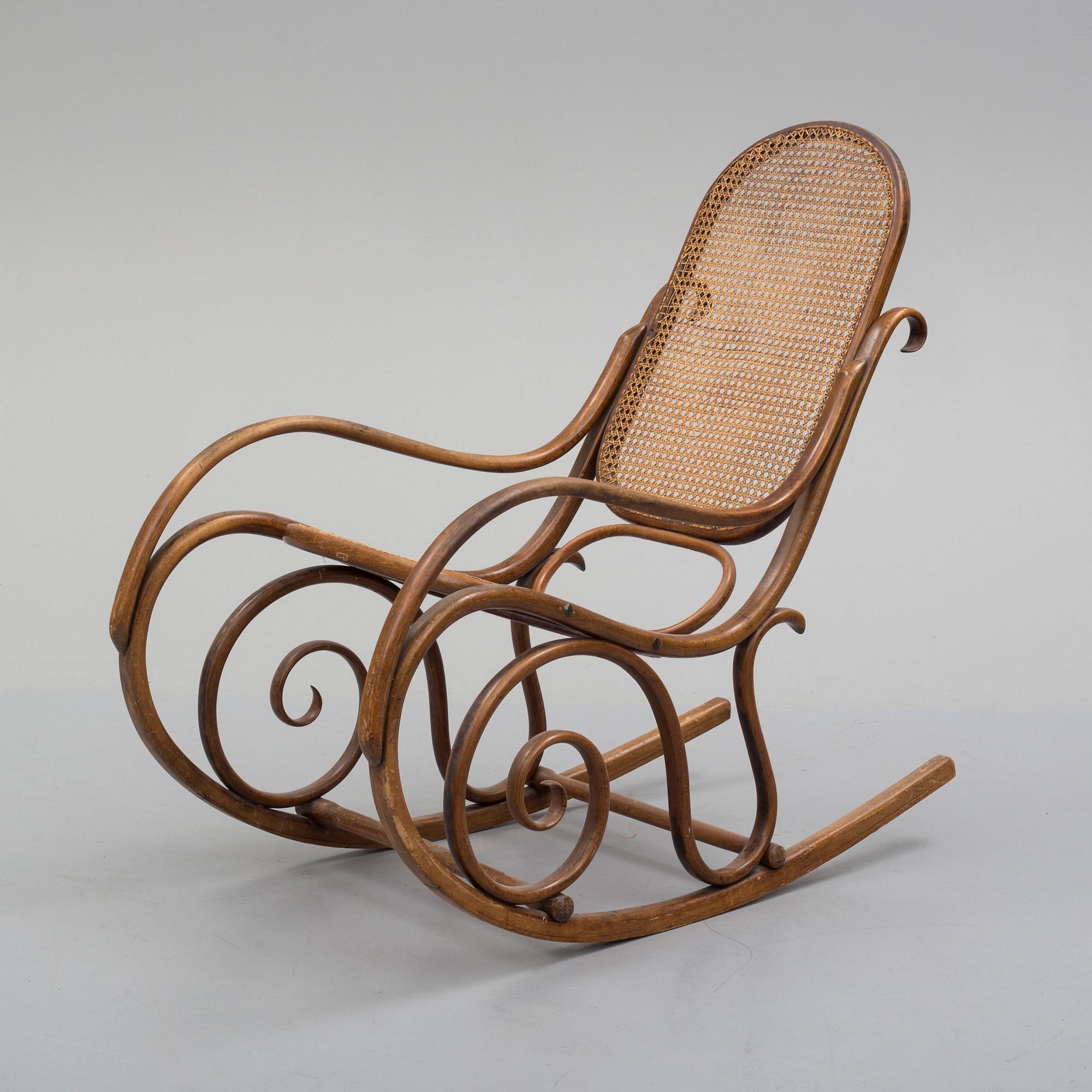 An early 20th century rocking chair.