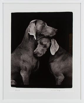 WILLIAM WEGMAN, fotografi, "Friends", signerat.