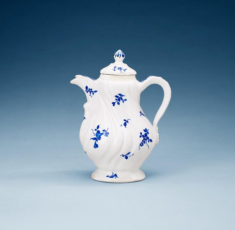 A Rörstrand faience pot with cover, 18th Century.