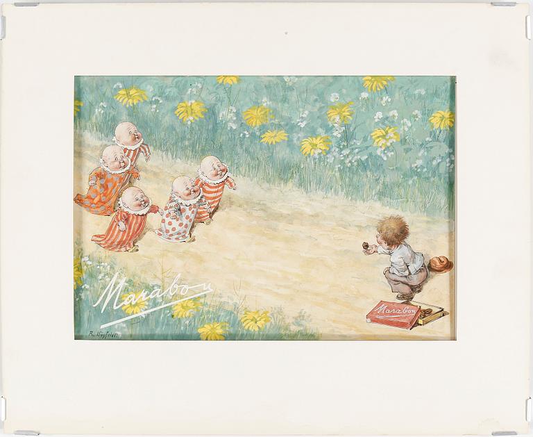 ROBERT HÖGFELDT, gouache, signerad.