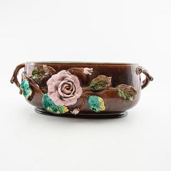 Jardinière Jugend early 20th century stoneware.