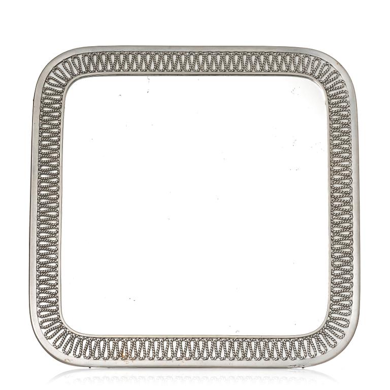 Estrid Ericson, a pewter framed mirror, Firma Svenskt Tenn, Stockholm 1950.