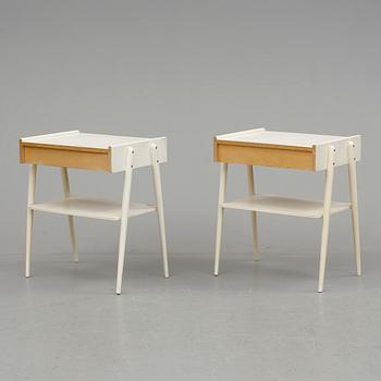 SÄNGBORD, ett par, AB Carlström & Co Möbelfabrik, 1960-tal.