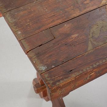 A table, probably made in Hälsingland from around year 1900.