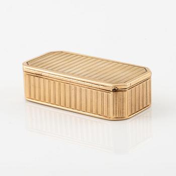 Box, 14K gold, possibly France.