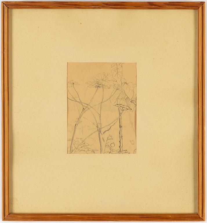 RUNE JANSSON, pencil on paper, signed and dated -42.