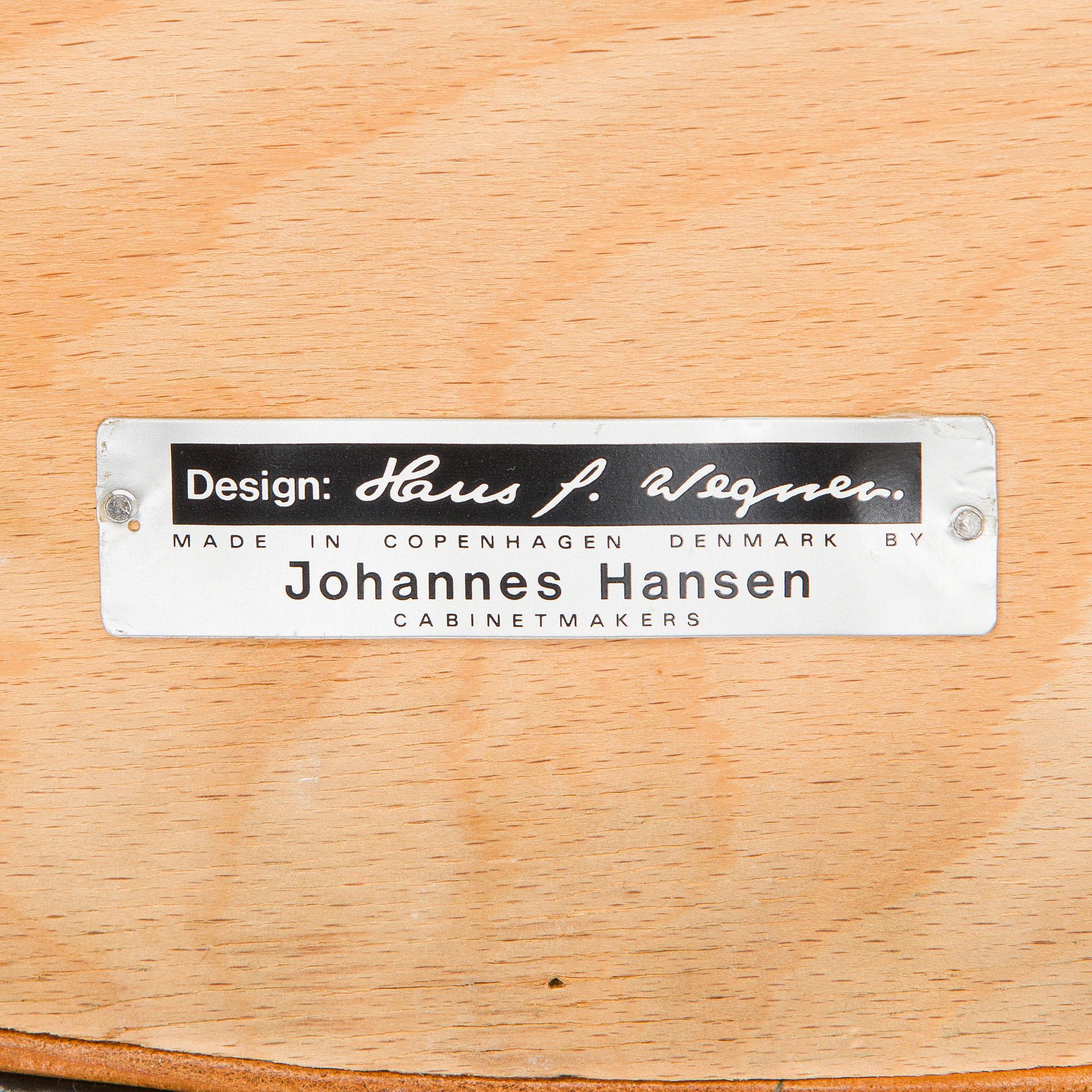 Hans J. Wegner, six mid-20th century 'PP701' armchairs for Johannes  Hansen Denmark.