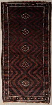 Beludj rug semi-antique, approx. 268x133 cm.