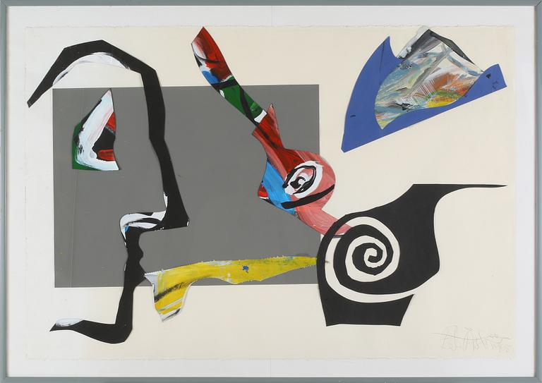 PETER ÅSTRÖM, collage, signerad -85.