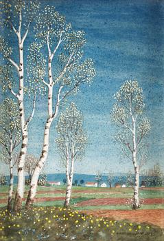 283. Oskar Bergman, Spring in southern Sweden.