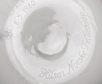 SKÅL, glas, 1900-tal.