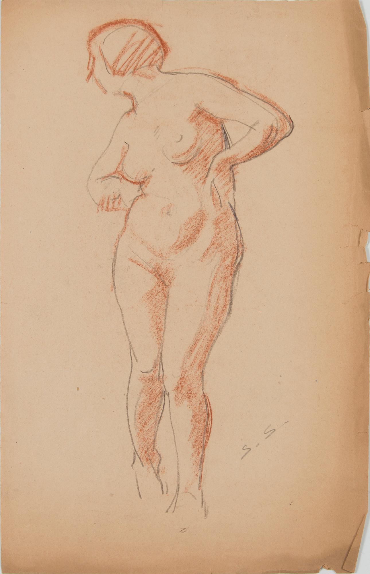 Santeri Salokivi, Nude Studies of Women, 5 pcs.