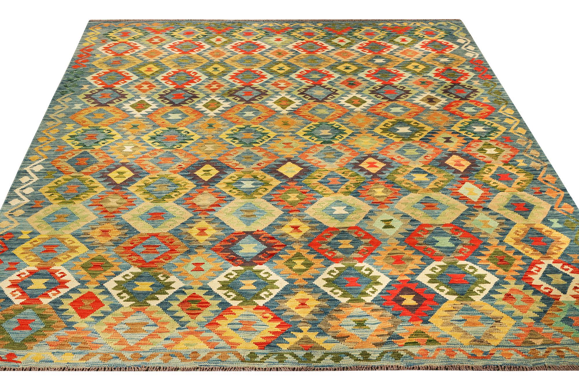 A Kilim, carpet, Afghanistan, c. 295 x 261 cm.