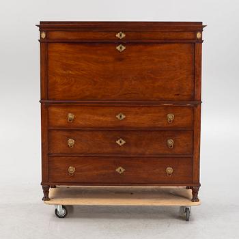 A mahogany Empire secretaire by A. Lindgren (master 1811-1829).