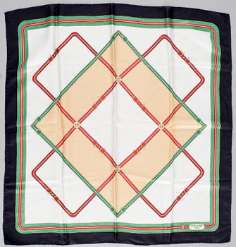 A pair of two silk scarfs by Celine.