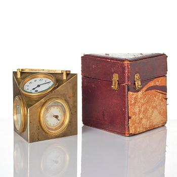 Reseur med barometer och termometer, Frankrike, 1900-talets början.
