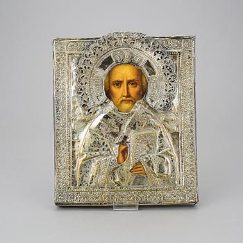 IKON,  Delvis silver. Omkring 1900.