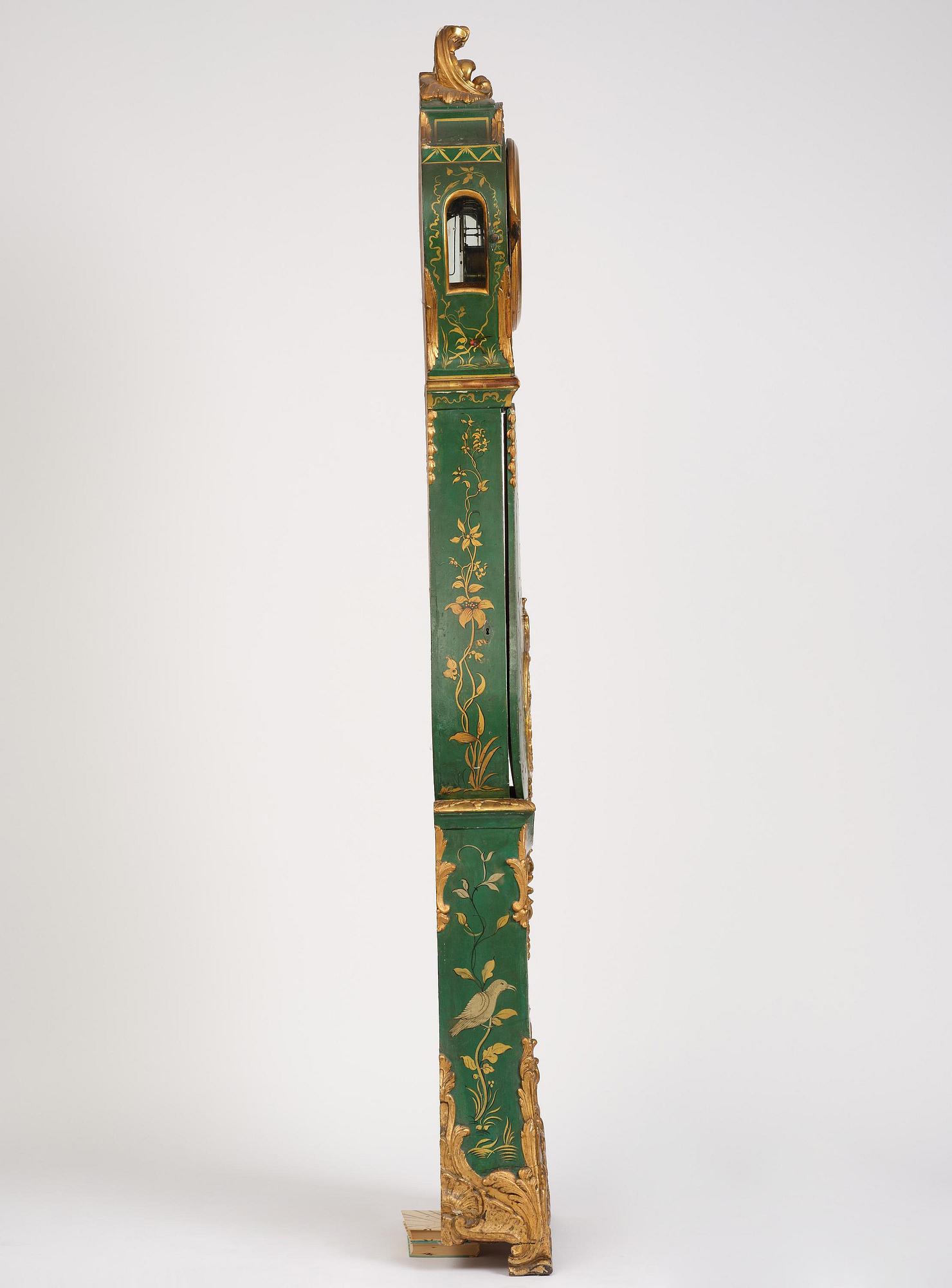 A rococo longcase clock by P. Ernst (watchmaker in Stockholm 1753-84).
