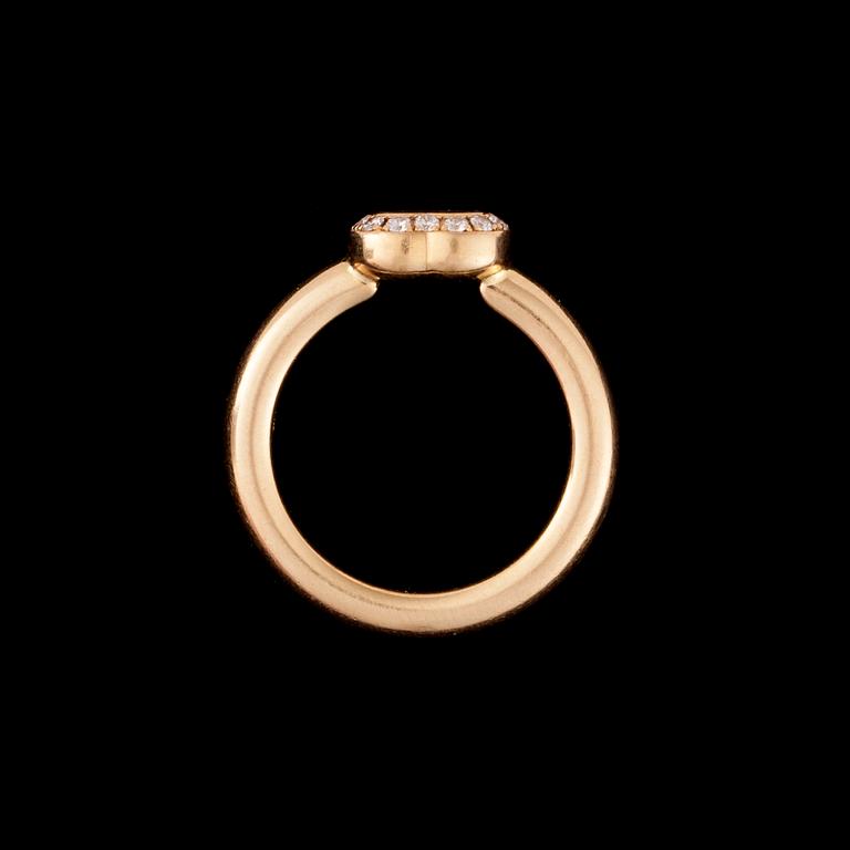 RING, 18K guld, briljantslipade diamanter. Chopard Happy diamonds. Vikt ca 7,6 g.