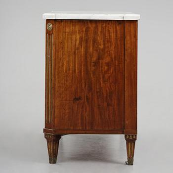 A late Gustavian mahogny commode by C D Fick (1776.1896).