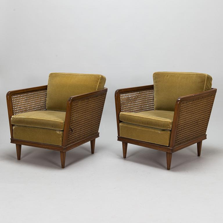 A pair of 1930s armchairs, manufacturer Paul Boman, Finland.